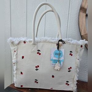 Cynthia Rowley Canvas Tote Bag with Embroidery